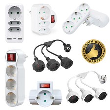 Mehrfachstecker Steckdosenleiste Dreifachstecker Adapter Steckdosenverteiler DHL