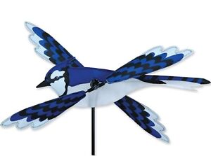 Garden Decor Yard Stake 18" BLUE JAY Whirligig Wind Spinner Garden Decor Yard Stake 18" BLUE JAY Whirligig Wind Spinner
