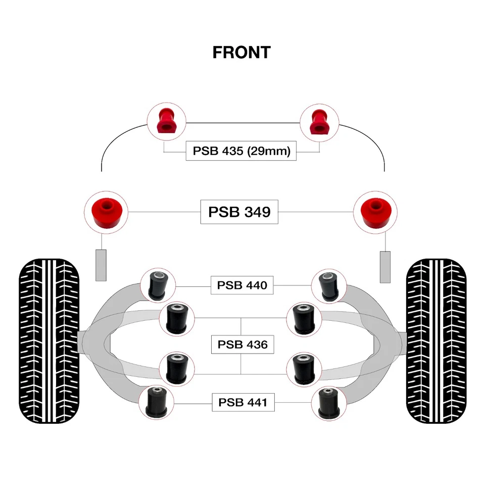 12x Toyota Tacoma (16-23) Front Polyurethane Bushings Kit - Image 2 of 4