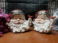 Beautiful Shun Hui Metallic  Santa Claus Salt & Pepper Shaker Set 26b9