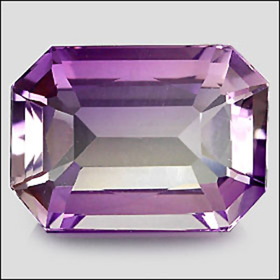 8,17 ct  Beautiful Violet Gold Ametrine - Emerald cut - VVS quality - Bolivia