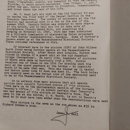 John Wilkes Booth’s Escape Route by James Hall 1984 The Surratt Society - Picture 6 of 8