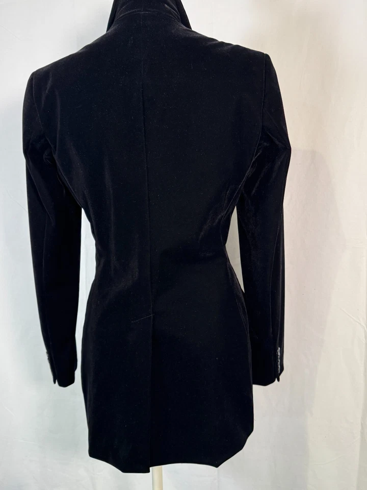 VTG Ralph by Ralph Lauren Luxurious Black Velvet Blazer Jacket Coat Women's Sz 4 - Image 4 of 4