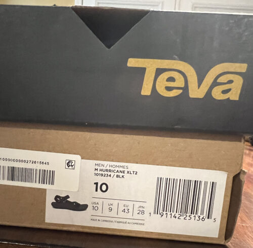 Teva Hurricane XLT 2 Black Sandals Mens Size 10 Hiking Outdoor Nature Vacay NWT - Picture 9 of 16