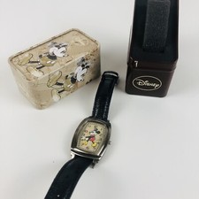 Disney Mickey Mouse Watch MCK762 Vintage Classic Leather Strap NEW BATTERY WORKS
