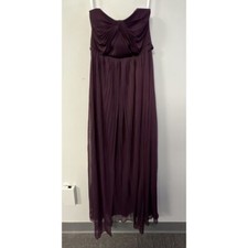 David's Bridal Formal Maxi Dress Purple Strapless 48" Long Size 4