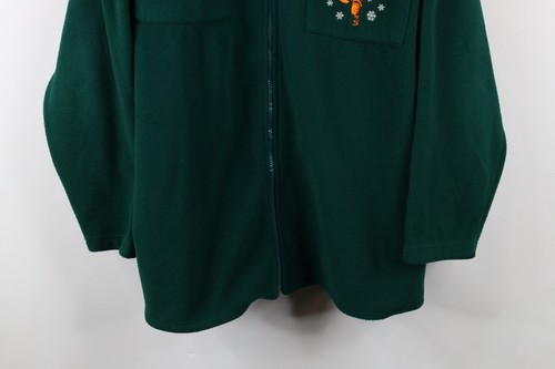 Vtg 90s Disney Womens 1X Winnie the Pooh Tigger Snowflake Full Zip Fleece Jacket - Picture 3 of 11