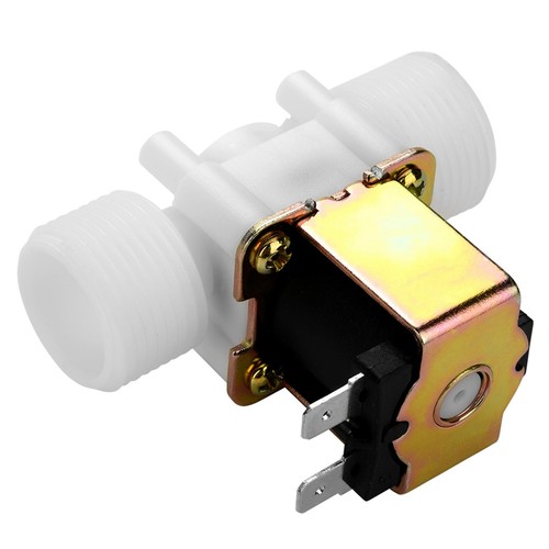 Válvula electromagnética de plástico DC12V DN20 G3/4 interruptor de entrada de agua normalmente cerrado - Imagen 3 de 9