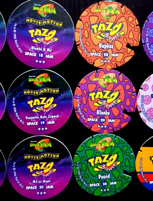 Space Jam Tazos Set Number 1 to 60 - Looney Tunes Michael