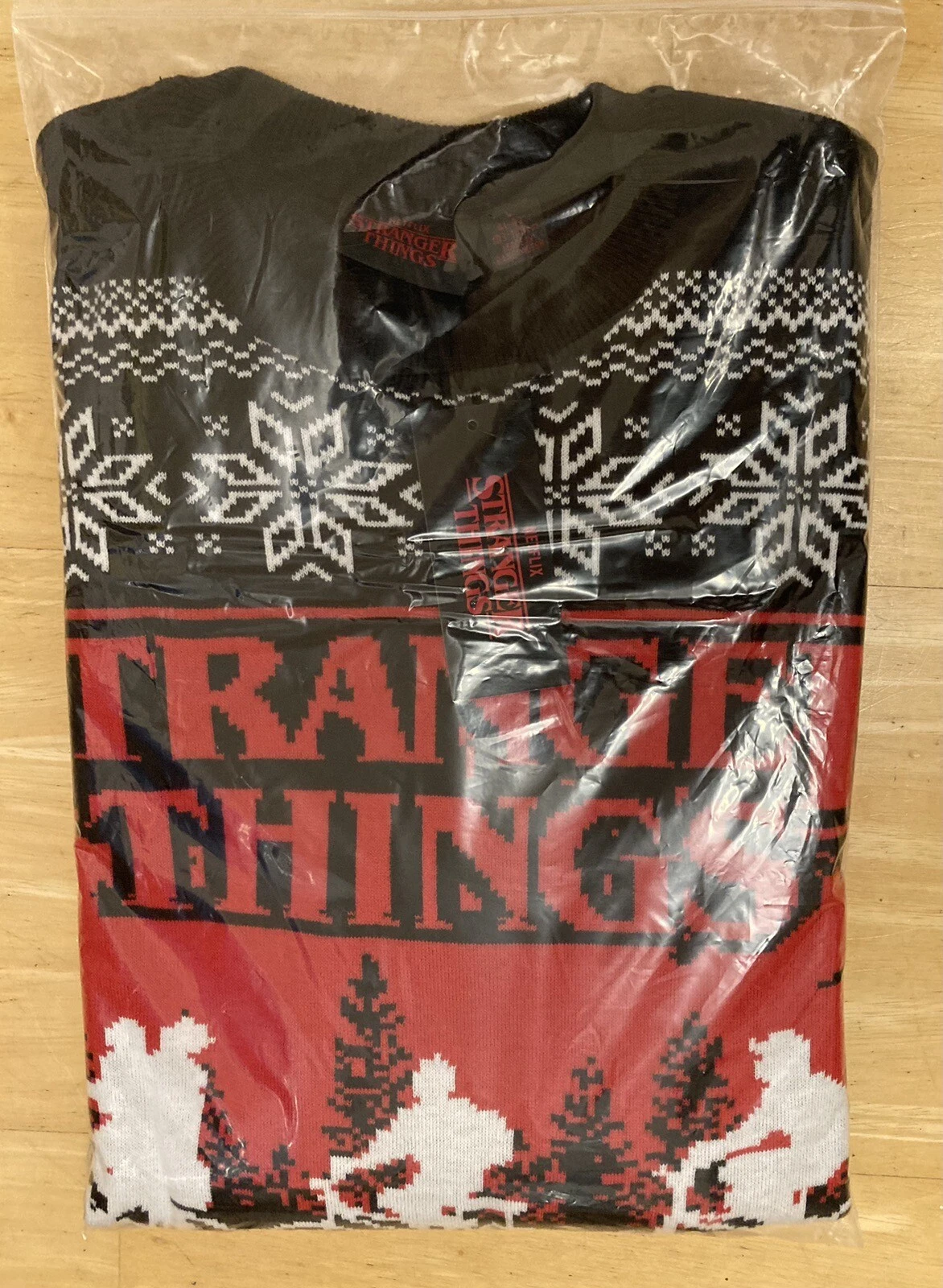 Large 41" inch chest Stranger Things Ugly Christmas Jumper Sweater Xmas Netflix