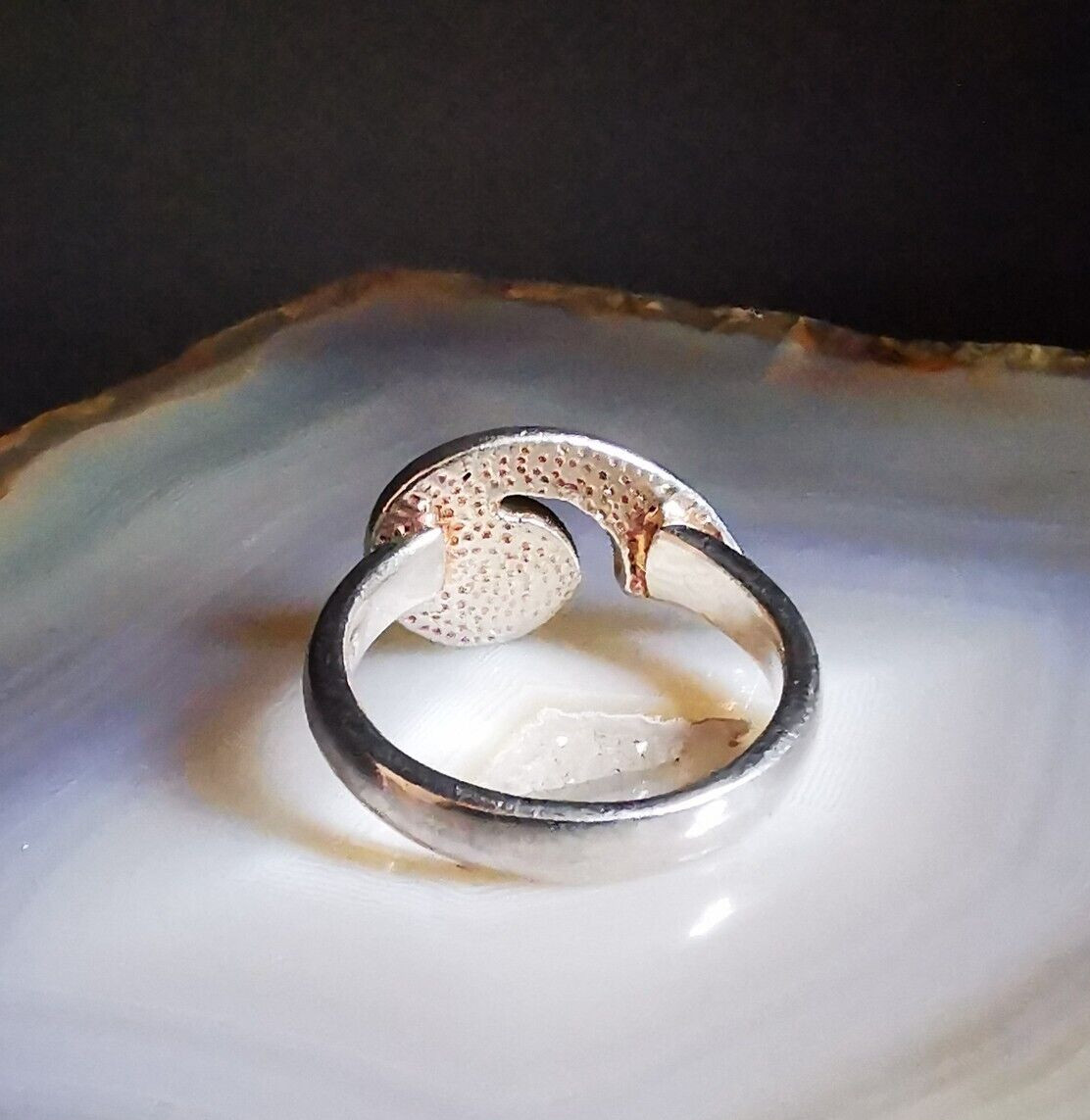 Ring Silver 925 Openwork Asymmetrical Modern Vers… - image 4