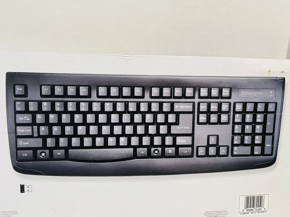 Brand New Kensington Pro Fit Wireless Keyboard Spill-proof 18.4x 8 x 1 1/4 Black - Image 2 of 4