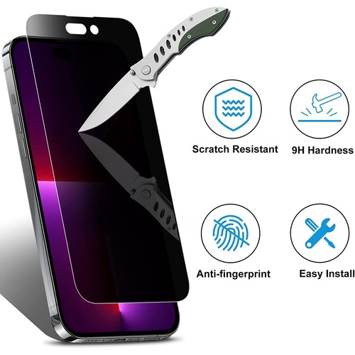 Privacy Tempered Glass Screen Protector for iPhone 15 Plus - 第 4/9 張圖片
