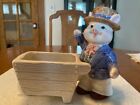 Fitz & Floyd Oci Omnibus Spring Country Pig Trinket Box Planter great condition