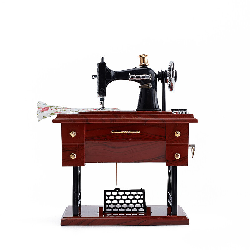 Sewing Machine Music Box Retro Sewing Clockwork Home Crafts
