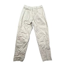 UNIQLO Chino Pants Women 0 / 23 Beige Pleated Trousers Casual Workwear Everyday