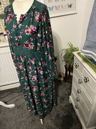 Per Una Green Floral Dress Size 8 - Picture 3 of 13