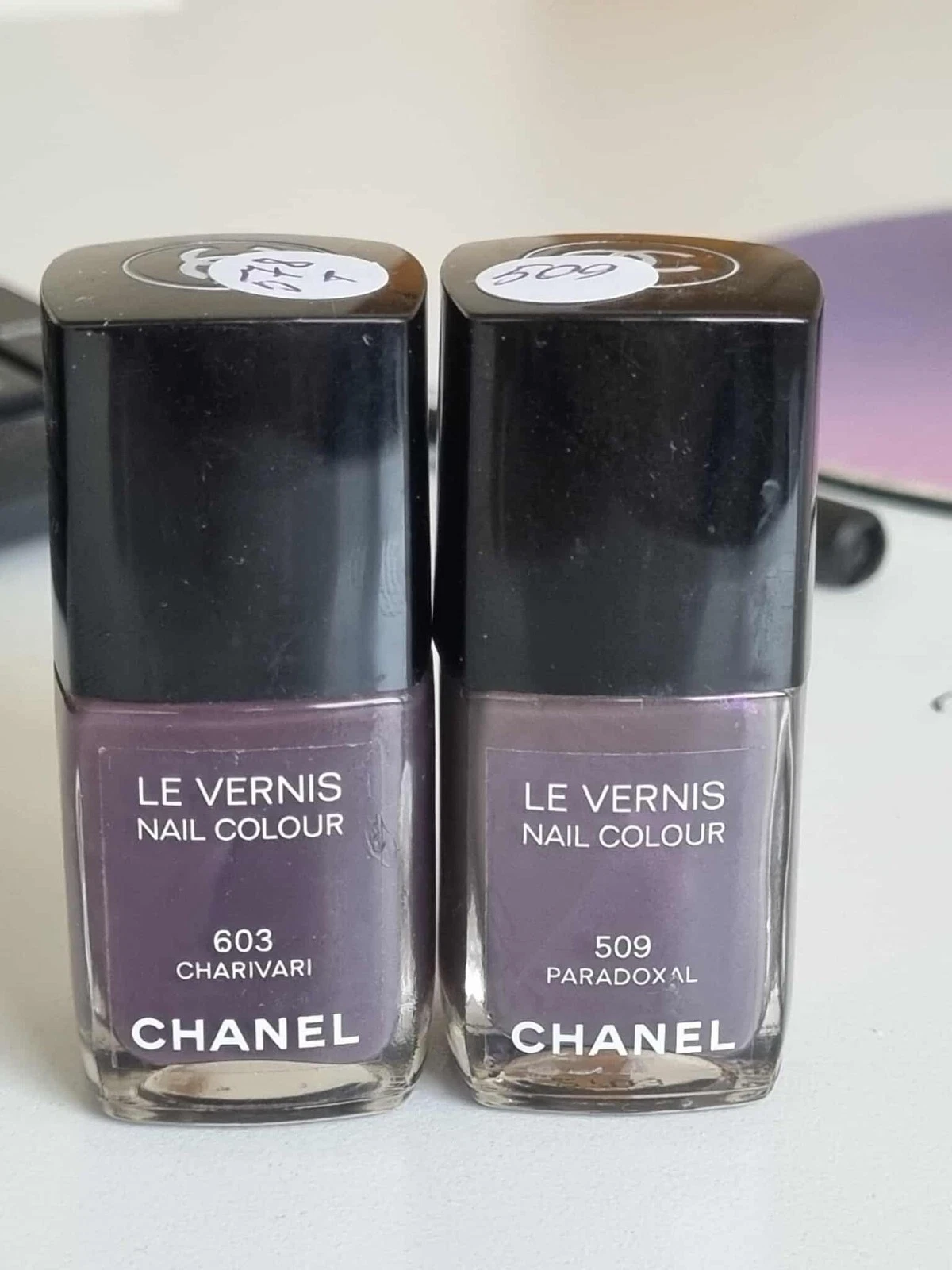Set of 2 CHANEL Le Vernis Nail Polish- 509 Paradoxal, 603 Charivari