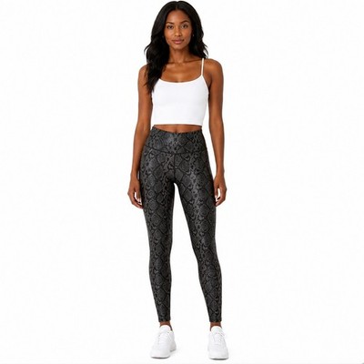 NEW Commando Faux Leather Animal Legging Perfect Control Gray Snake SMALL