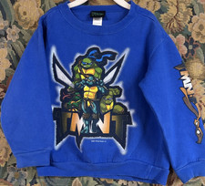 Vintage TMNT Teenage Mutant Ninja Turtles Pullover Sweatshirt Graphic Print Boy