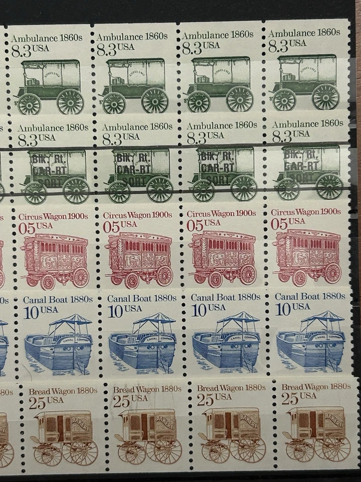 UNITED STATES 1981 - 1995: Ten Diff. Transportation Series MNH - Coil Strip Of 5 - Image 3 of 3