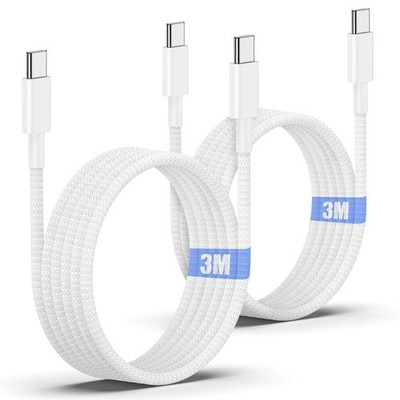 USB C auf C Ladekabel 3M 2er Pack 60W lang Apple USBC Schnell Ladekabel 10ft