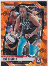 2024 PRIZM #36 TINA CHARLES ORANGE CRACKED ICE- ATLANTA DREAM