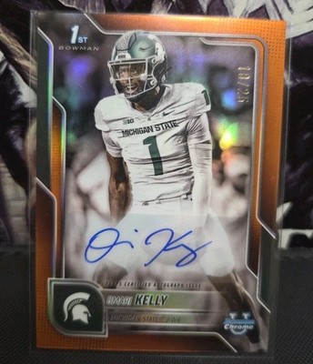 2025 Bowman Chrome U 1st OMARI KELLY Auto Orange /25  #BCA-OK