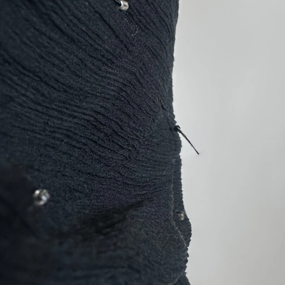 Vestido Vintage Mujer M Y2K Caprimigoth Hada Años 90 Cuentas Gasa Cuello en V Negro Foto 3 de 4