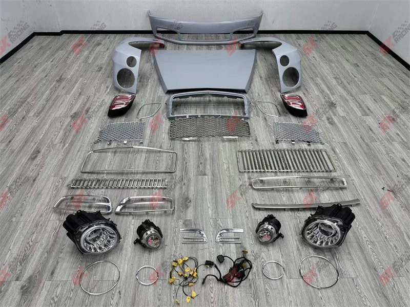 适用于宾利 Mulsanne 2011 - 2016 年旧至新车身套件前保险杠 + 格栅组件 — 第 3/4 张图片