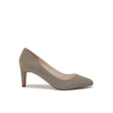 Stella | Rainbow Club Shoes | Gold Metallic Block Heel Wedding Court