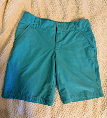 Art Class Boys Blue Solid Chino Shorts Size 14 Flat Front Pockets