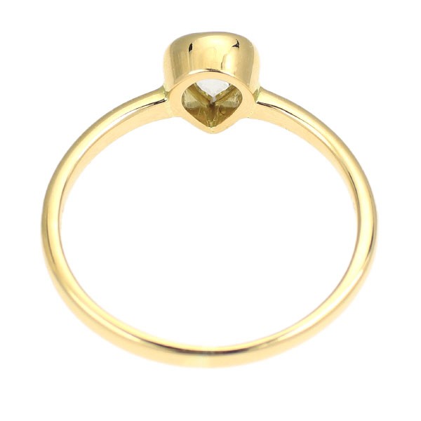 健康アクセサリー rose cut diamond ring K18YG K18YG Pear Shape Rose Cut Diamond Ring 0.30ct - Auth free