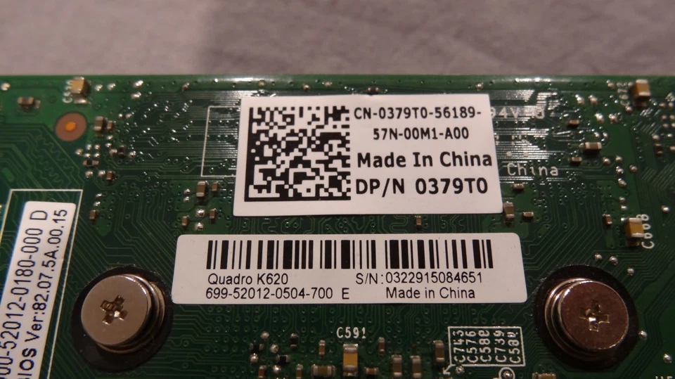 Used NVIDIA Quadro K620 2GB GDDR3 PCIe x16 Graphics Card P/N: 00FC809 - Tested - Image 3 of 3