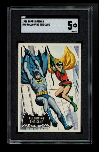 1966 Topps Batman Black Bat #40 Following the Clue — SGC 5
