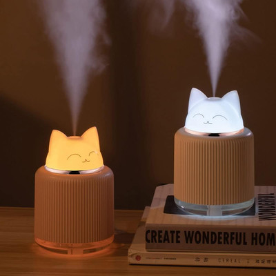 Mini Humidifier-Cute Cat Mist Humidifier for Kids Bedroom, Small Pink 