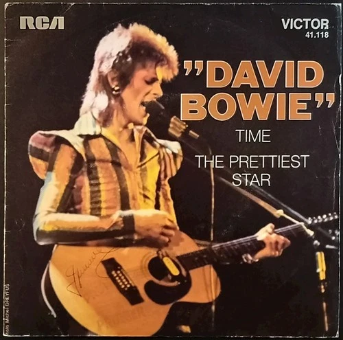 DAVID BOWIE – 1973 FRANCE 45 – Unique Picture Sleeve – Time / The Prettiest Star