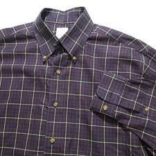 Brooks Brothers Mens Button Down Shirt M Traditional Fit Navy Blue Plaid