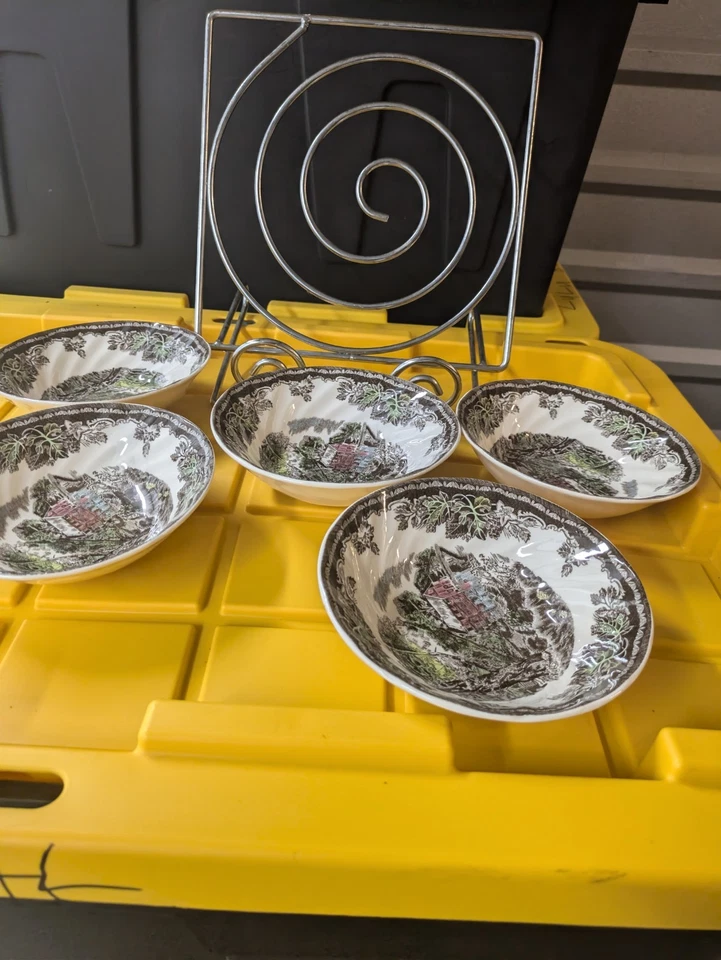 Conjunto de tigela de cereais Johnson Brothers Friendly Village cupê 11 6 1/8" A CONJUNTO DE 5 - Imagem 2 de 4