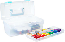 Artbin 6937AG Essentials Lift-Out Tray Box, Portable Art Craft Organizer with