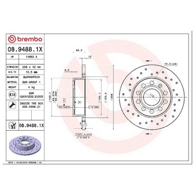 2x Bremsscheibe hinten für Skoda Superb 2 3T5 VW Caddy 3 2KA 2KB Golf id52642