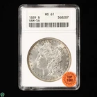 1889 Morgan Silver Dollar ANACS MS 61 TOP 100 VAM-5A (22 or 19A?) BAR WING