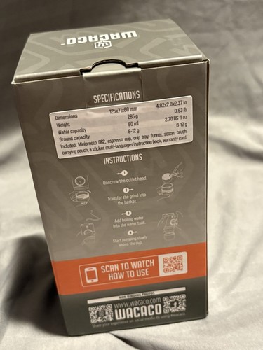 WACACO Minipress GR2 Portable Espresso Machine Coffee Outdoor Travel Camping NEW - Picture 3 of 6