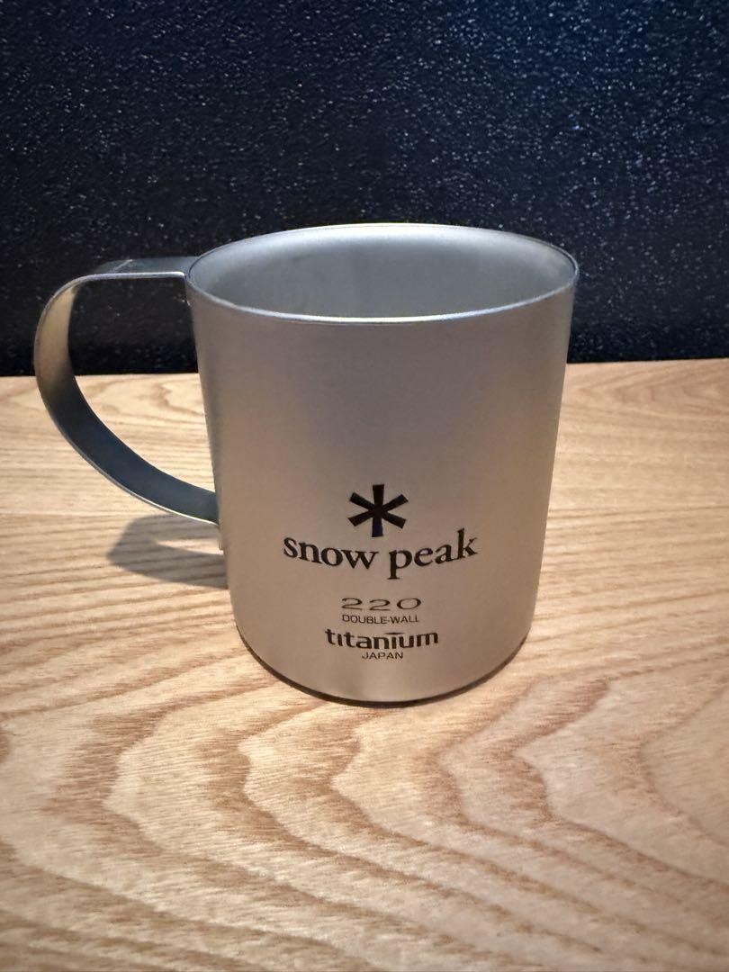 【廃盤・新品】snow peak チタン ダブルマグ220ml MG-051 チタンダブルマグ 220ml フォールディングハンドル(MG-051FHR