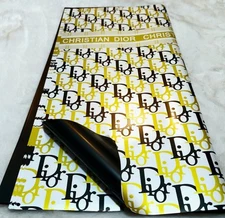 Exquisite Metallic Black & Gold Wrapping Paper 5 Sheets & 5 Yds Ribbon Set