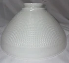 Vintage Corning 10” White Milk Glass Waffle Pattern Light Shade