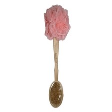 dearcloud 2-in-1 Total Renewal Spa Loofah Brush 1 Count Pack of 1 , Peach