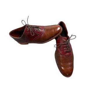 Allen Edmonds Finch Men\'s Oxford Saddle Shoes Brown Red Leather Lace Up 12 E Allen Edmonds Men main image 3