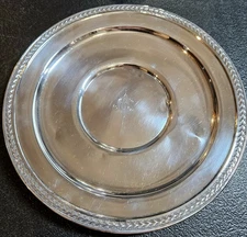 Sterling Silver Monogrammed Plate 8-1/4 Inch