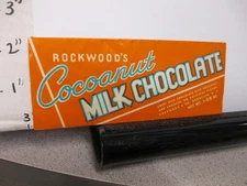 candy bar wrapper 1940s COCOANUT milk chocolate Rockwood Brooklyn NY 1 3/8 oz